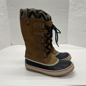 Sorel Womens Joan Of Arctic Knit Elk Waterproof Boots 6 Brown WMN'S NL2142-286